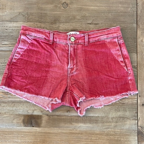 Frame Denim Le Cutoff Shorts, Crimson Shadow size 24 - Picture 1 of 5
